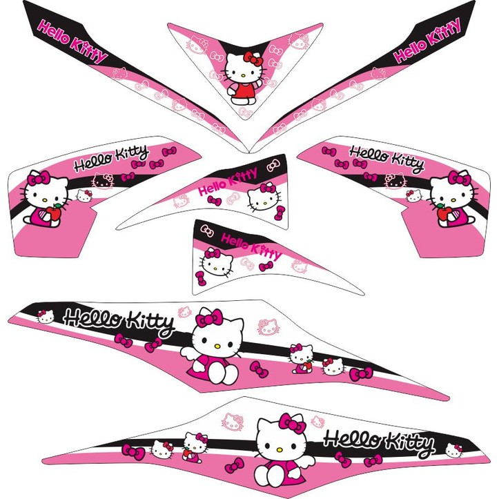  Stiker  Motor Mio  M3  Hello  Kitty  Rahman Gambar