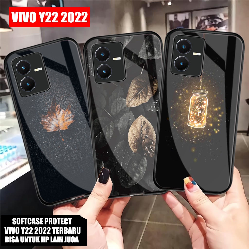 Softcase Glass Kaca VIVO Y22 Y22S 2022 Terbaru [M178] Casing HP VIVO Y22 Y22S 2022 Terbaru - Case HP