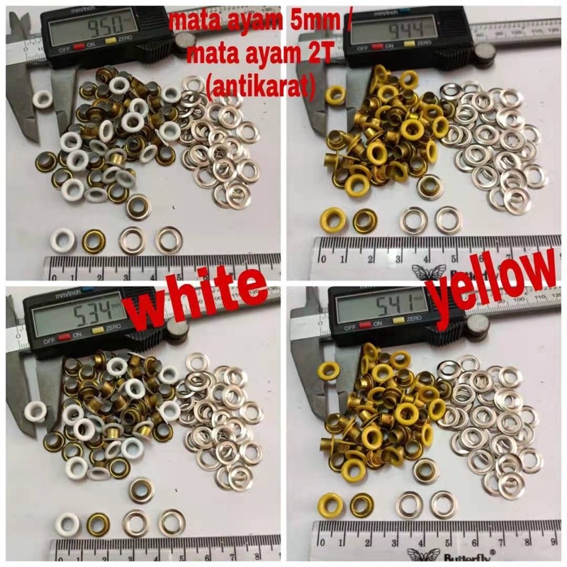 [1000sets] mata ayam eyelet 5mm / mata ayam 2T + ring antikarat