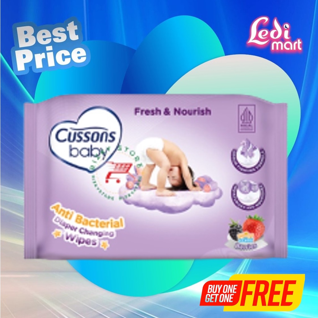 ORIGINAL Cussons Baby Wipes 50's (BUY 1 GET 1 FREE) / Cussons Wipes / Tissue Bayi / LEDI MART