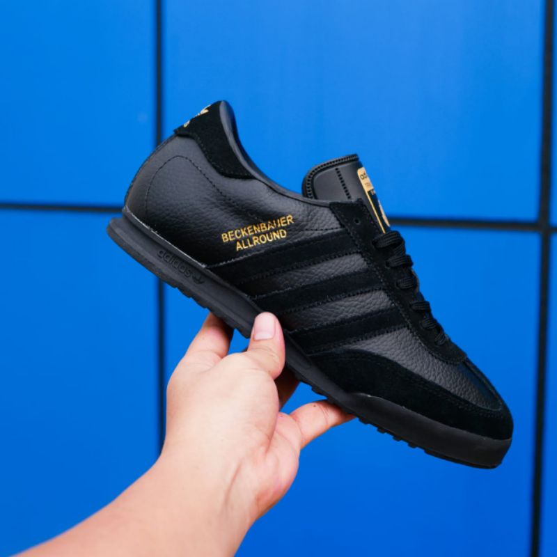Sepatu Adidas Beckenbauer Full Black Logo Gold ORIGINAL PREMIUM QUALITY BNIB Sepatu Pria / Sneakers 