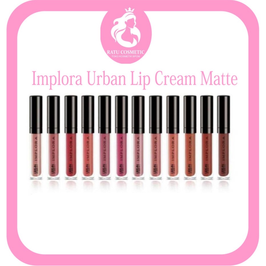 IMPLORA Urban Lip Cream Matte Original BPOM Lipstik Lipcream (GROSIR)