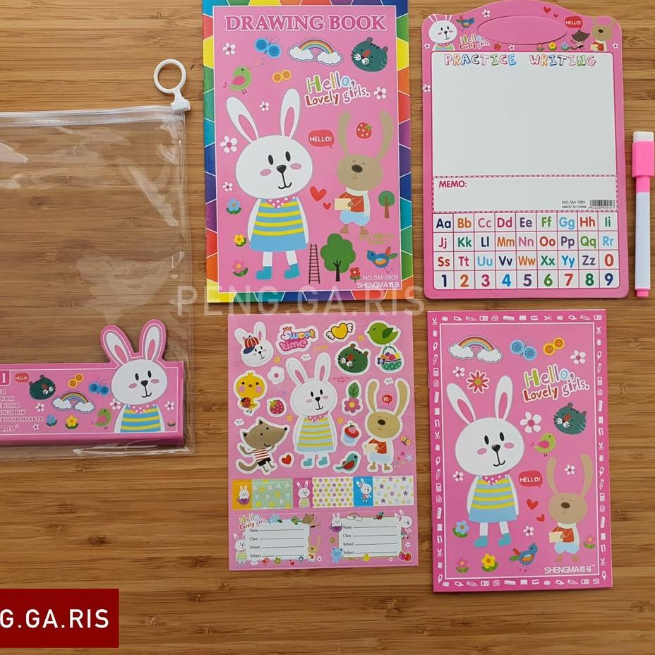 

⸨VeY♝⸩ ⭐️ Kado Ultah / Souvenir / 5 in 1 Zip Lock Pocket Stationery Set //Berkualitas banget