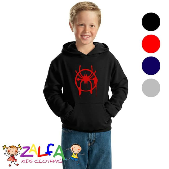 JAKET HOODIE ANAK ANAK SIDERMAN INTO SPIDER BY ZALFA KIDS