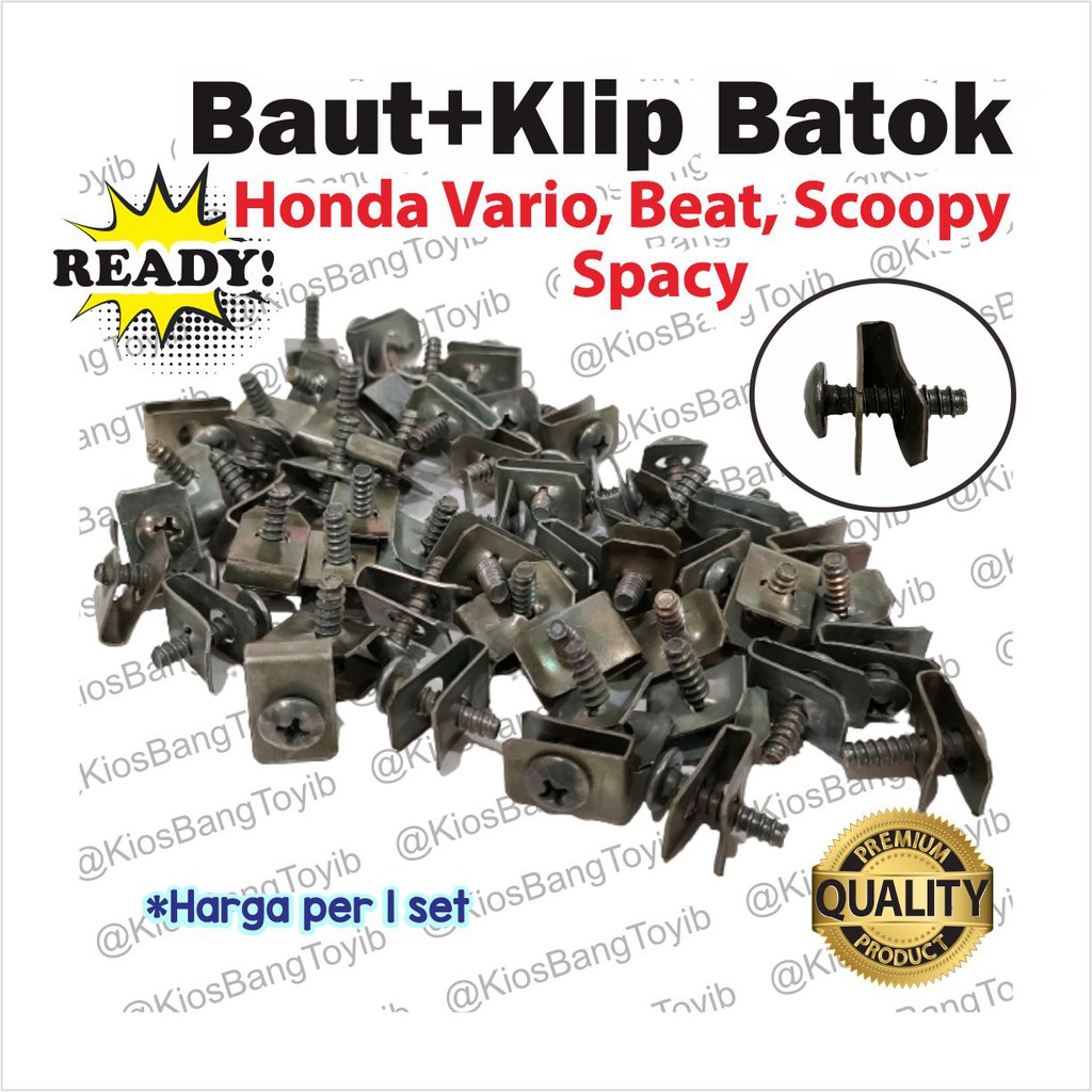 Aneka Baut+Klip Body Batok Grand Supra Karisma Mio Jupiter Vega R Vario Beat Scoopy Spacy