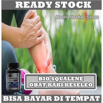 Obat Kaki keseleo 100% Alami, Kaki Memar, Kaki Bengkak, Sakit Pegelengan Kaki, Nyeri Saat Kaki Digerakkan, Cedera Engkel Kaki, Kaki Sering Keram, Kebas Dan Kesemutan, Nyeri Sendi Kaki, Ligamen Bengkak, Cedera Kaki - Bio Squalene Softgel