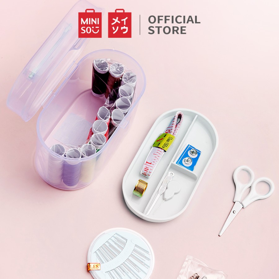 MINISO Set Alat Jahit Sewing Box Jahit 10 benang Alat Jahit Box Kotak