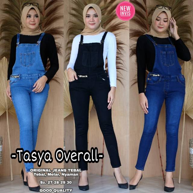 Overall celana jeans wanita jeans celana panjang wanita celana kodok