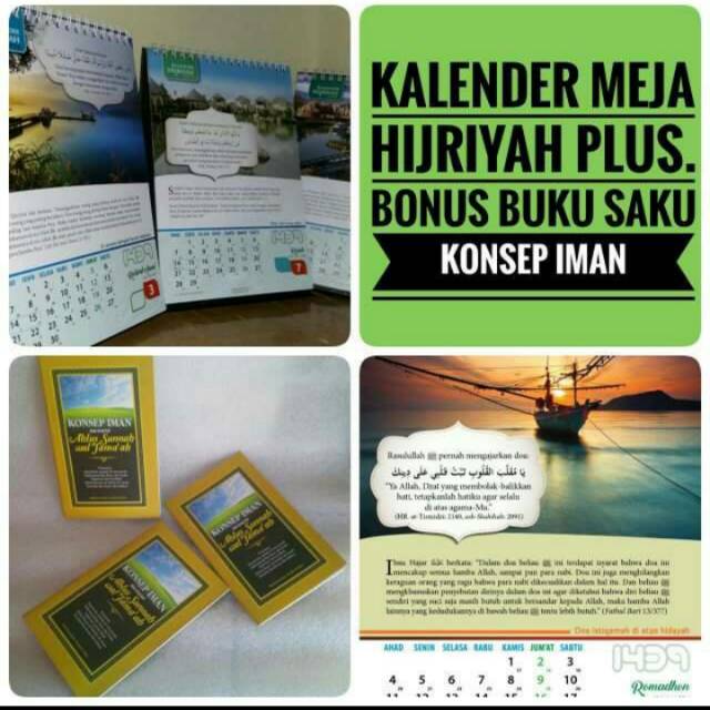 

Kalender Meja Hijriyah 1439 atau tahun 2018 bonus buku saku konsep iman ( selama stock masih ada )