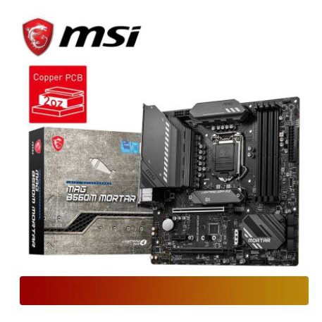 Motherboard msi mag b560m mortar intel gen 11 b560 ddr4 lga1200 m.2 lightning gen 4 type-c gigabit