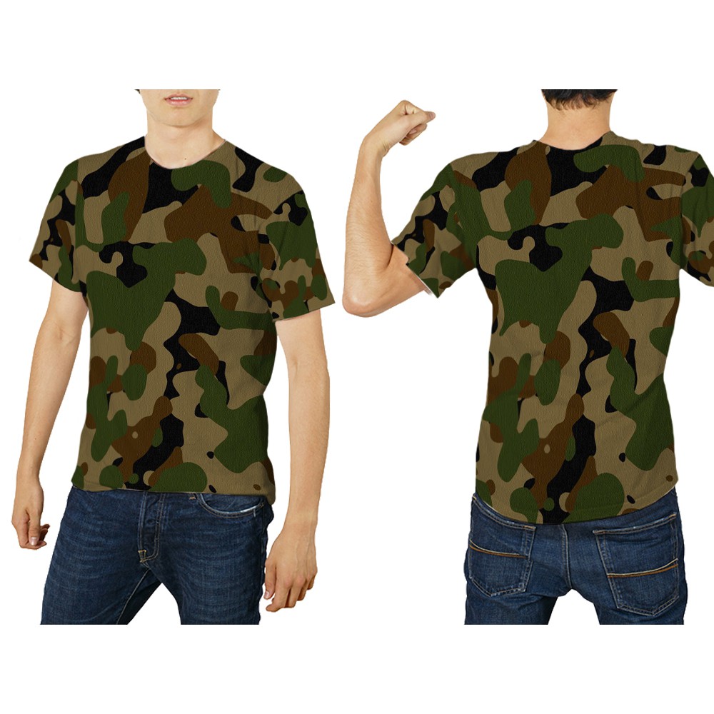 Kaos Army Pria | Kaos Army Camouflage Pria | Kaos Army Camouflage Lengan Panjang