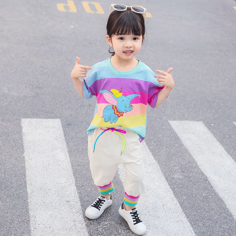 SETELAN STREET ANAK PEREMPUAN IMPORT LUCU BAHAN setelan baju anak cewek kaos celana panjang kaos pel