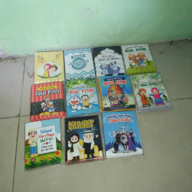 

Amplop lebaran 15.000 dapat 10 pack amplop lebaran dengan berbagai motif