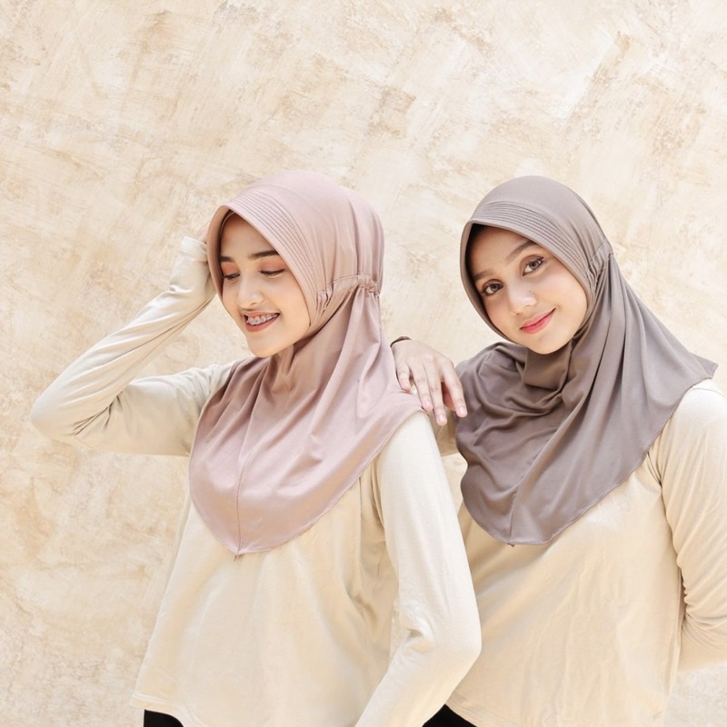 Hijab Bergo Serut Jersey / Bergo Sport Serut Jersey