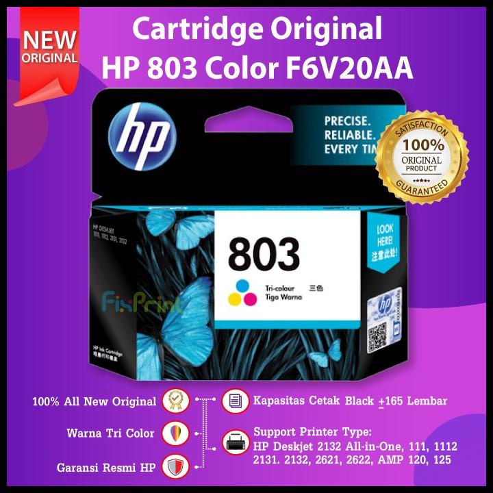 Hp 803 Color F6V20Aa Cartridge Tinta Printer Deskjet 1112 2132 2623