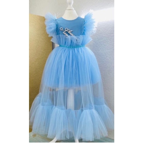 dress ulang tahun anak perempuan baju pesta lebaran couple costum maxy kids tutu tile