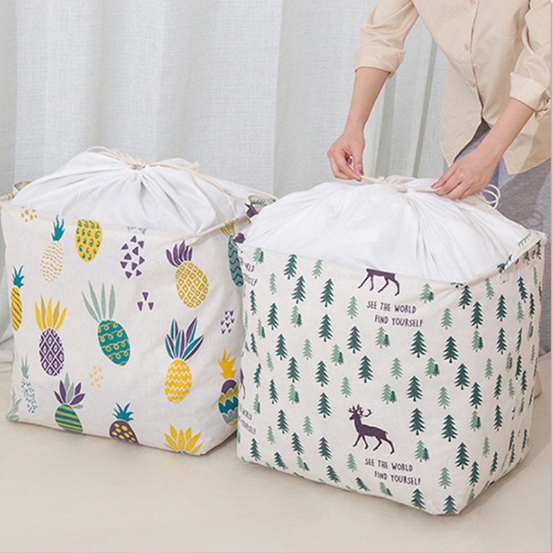 100 L Storage Bag Penutup Serut Bag  Keranjang Baju Mainan Anak Serbaguna Organizer Bag