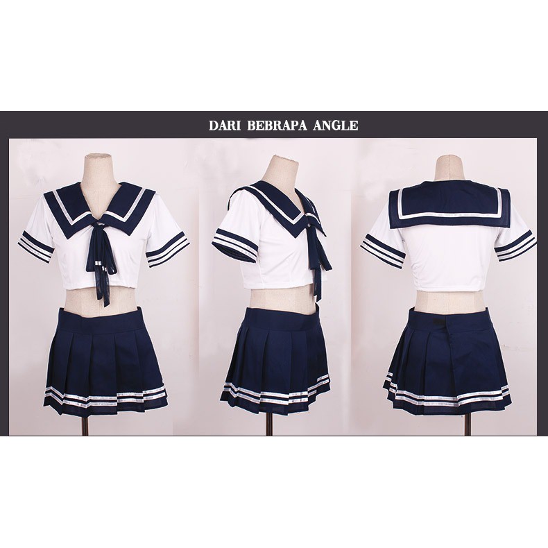 baju tidur student anak sekolah jepang costum sailor uniform pelaut sexy lingerie set