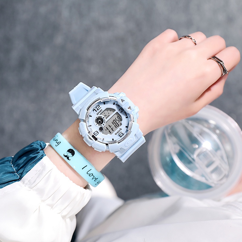 Jam Tangan Sport Wanita Dan Pria Digital Rubber Gaya Korea Fashion Import