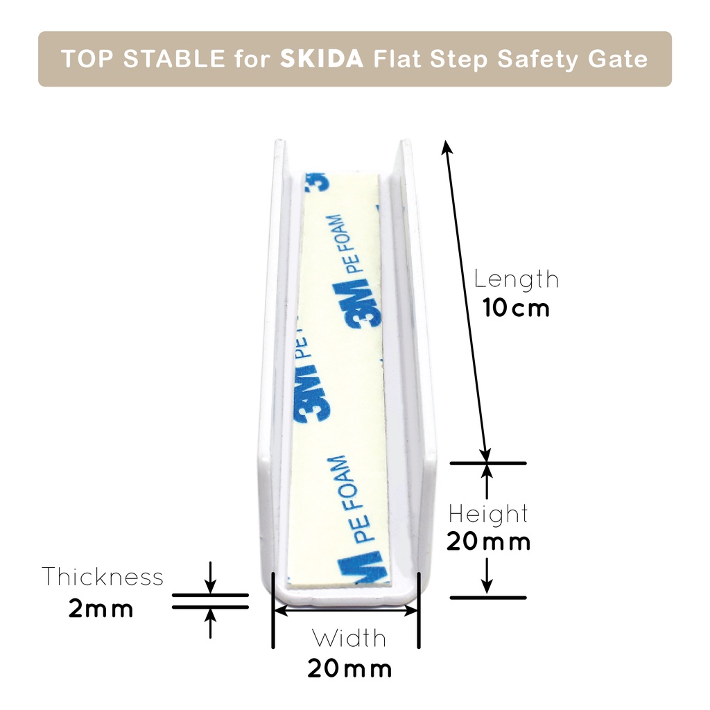 SKIDA Top Stable Part for Flat Step Safety Gate / Penguat Sambungan Extension