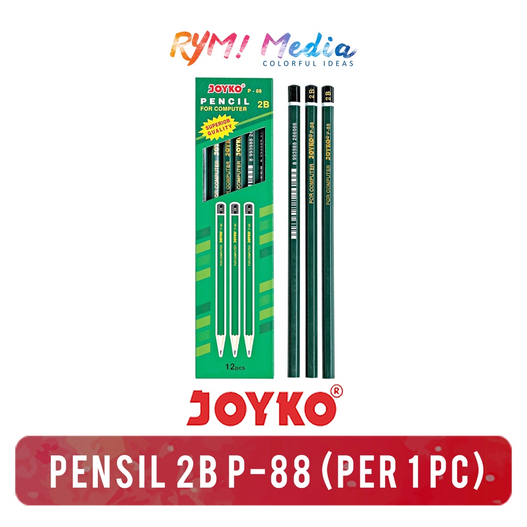 

JOYKO Pensil 2B P-88 Harga per 1 Pcs / Pencil 2 B P88 Hijau For Computer