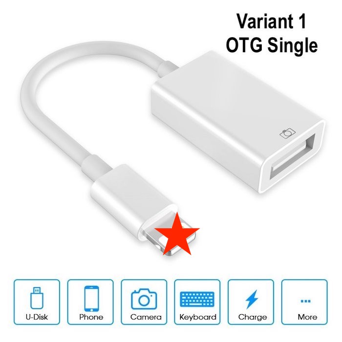 OTG Lightning to USB Camera Adapter SD TF OTG Reader Data Sync Charge