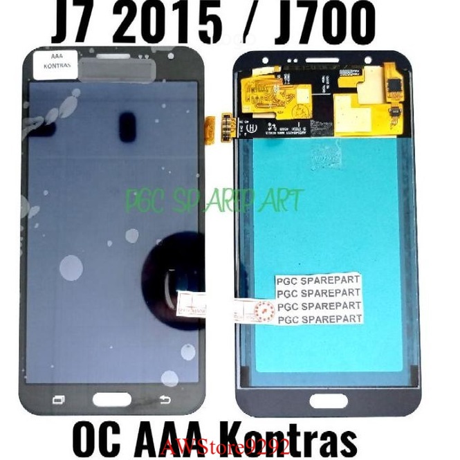 Layar Sentuh LCD TS Touchscreen Fullset Samsung J7 2015 AMOLED J700F J700 AAA CONTRAS BLACK GOLD WHITE