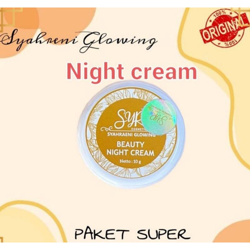 COD BPOM Eceran Beauty night cream paket super syahraeni glowing nigth cream syahreni glowing cream 