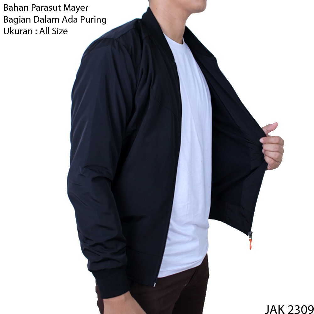 Jaket Parasut Outdoor Pria Kerah Baseball Banyak Pilihan Warna - JAK (COMB)