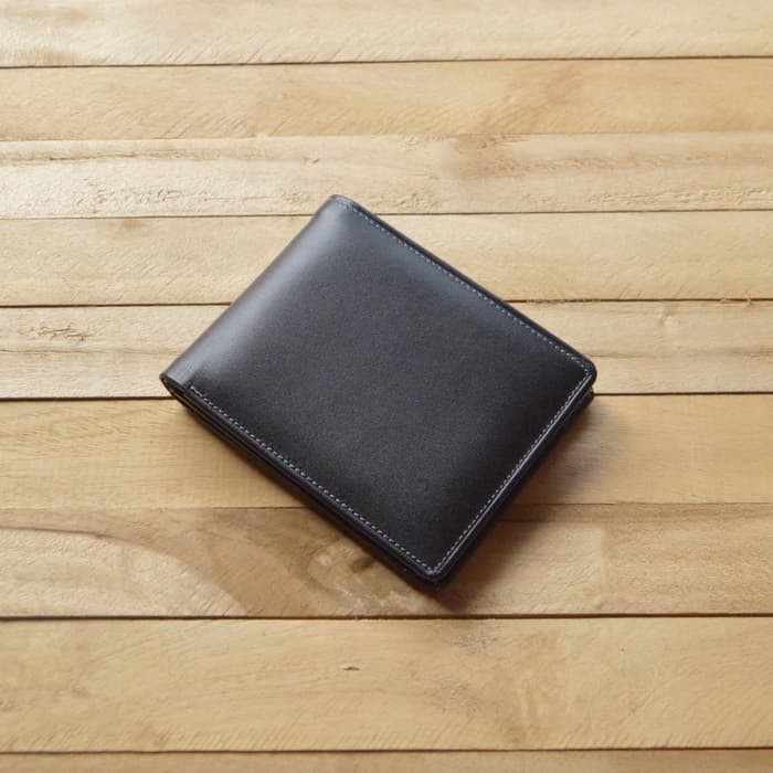 dompet pria kulit asli unik model tiga dimensi warna hitam PHWL066