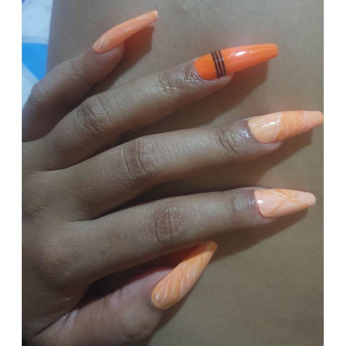 Nail Art handmade by Princess / Acrylic nail art marble / kuku palsu marble / kuku pengantin