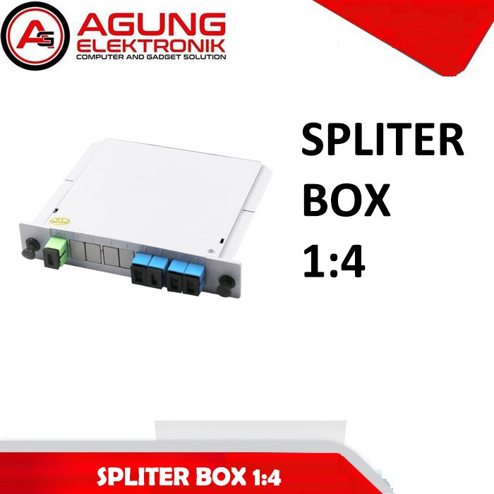 passive splitter box 1 4 Sc UPC spliter Fiber Optik / PLC PASIVE 1:4 Full Adaptor