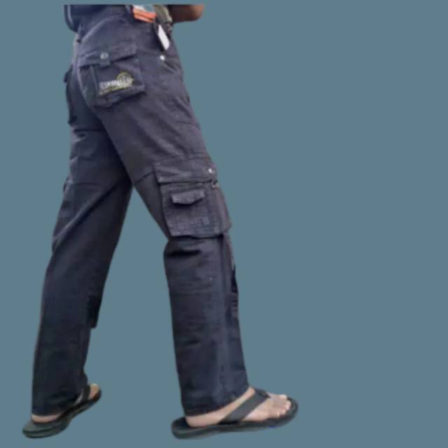  Celana  Cargo  Panjang  Anak Biru  Dongker Size 27 28 29 Usia 