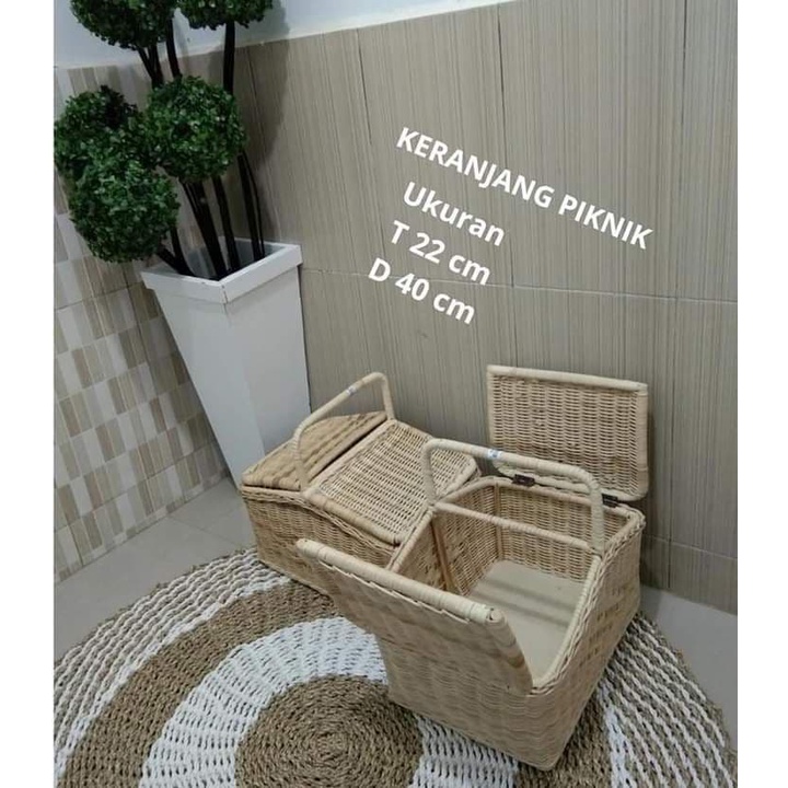 KERANJANG PIKNIK ROTAN