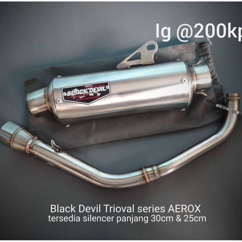 knalpot Aerox Nmax Lexi  trioval fullsystem black devil original bukan wrx b3st