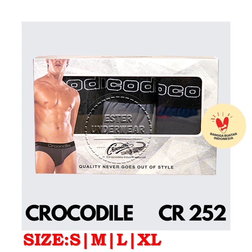 Celana Dalam Pria CROCODILE CR 252 ISI 3PCS|Celana Dalam Pria