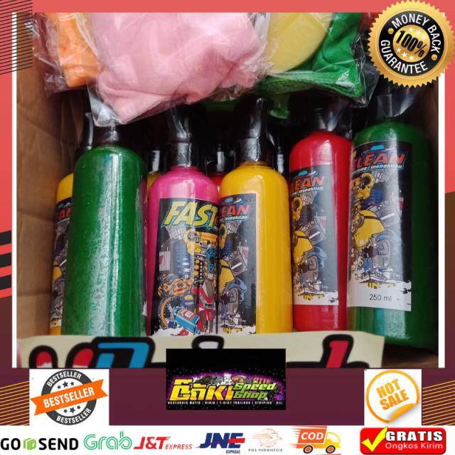 New TermurahFastclean pengkilap body motor mobil GRATIS kain dan spon