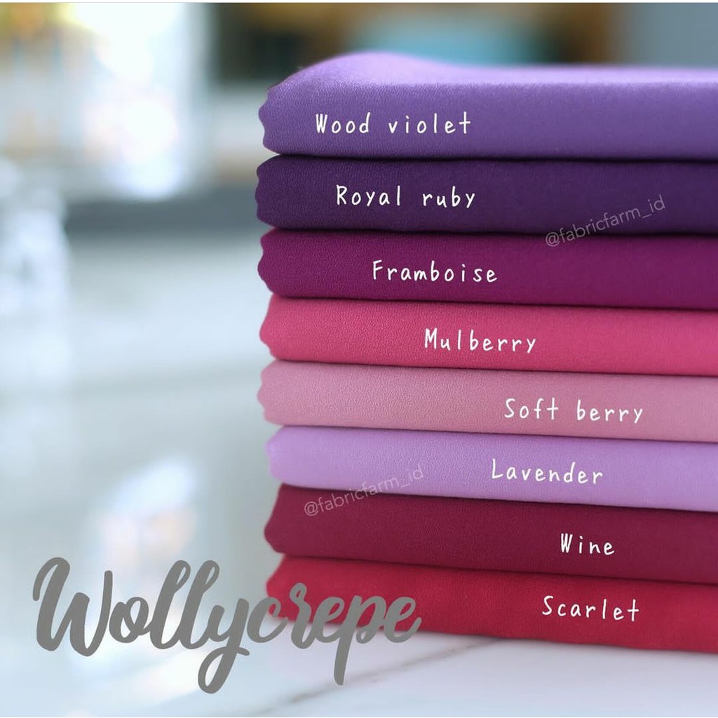 Kain Wollycrepe Grade A untuk Gamis,tunik,kulot,rok,jilbab,setcel