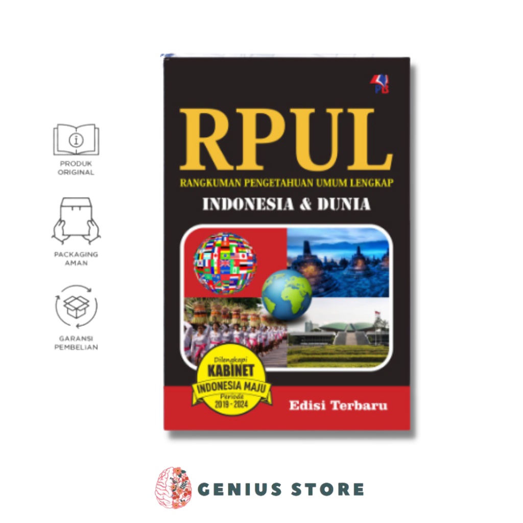 Buku RPUL Indonesia & Dunia Untuk SD & Umum dilengkapi Kabinet Terbaru 2019-2024 HVS