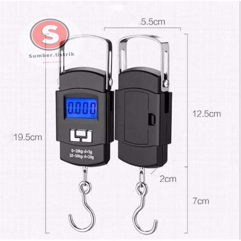 timbangan gantung digital LS 02 portable scale 50kg  berkualitas