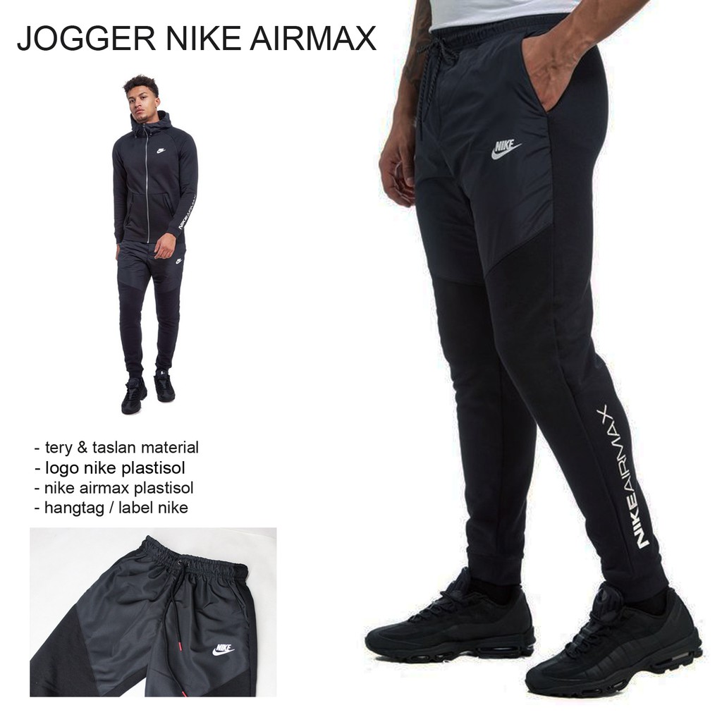 nike air max joggers black