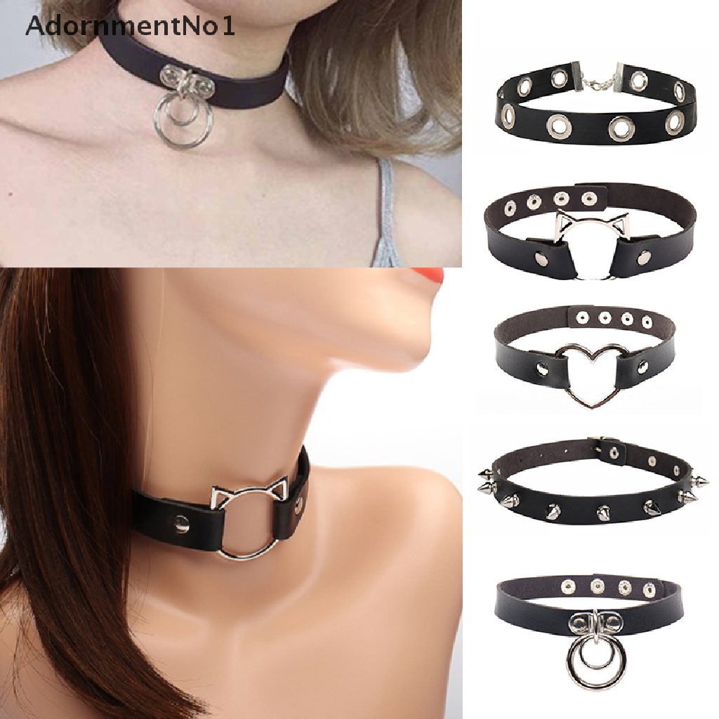 (AdornmentNo1) Kalung Choker Gaya Vintage Punk Motif Anime Spike Rivet Untuk Perhiasan Wanita / Hadiah