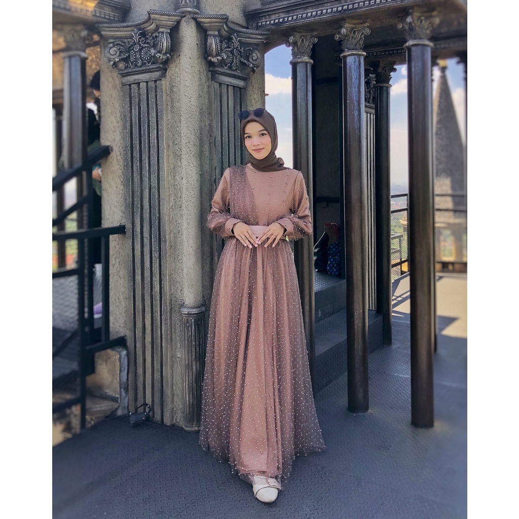 BINAR DRESS BYGIAGIO dress kondangan gaun akad simple gaun wedding pernikahan baju muslim putih gaun lamaran elegan pakaian wanita pesta elegan fashion korea dres lebaran cantik anggun mewah nyaman gaun vintage fashion bahan tulle mutiara swarovski furing