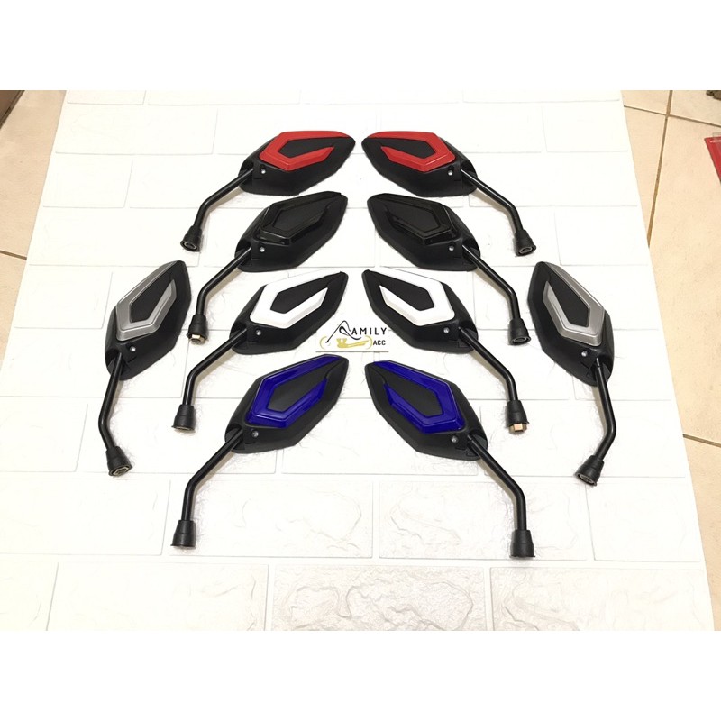 SPION STANDAR JUPITER TANGKAI HITAM 16cm MOTOR YAMAHA DAN HONDA UNIVERSAL MIO BEAT JUP BURHAN DLL