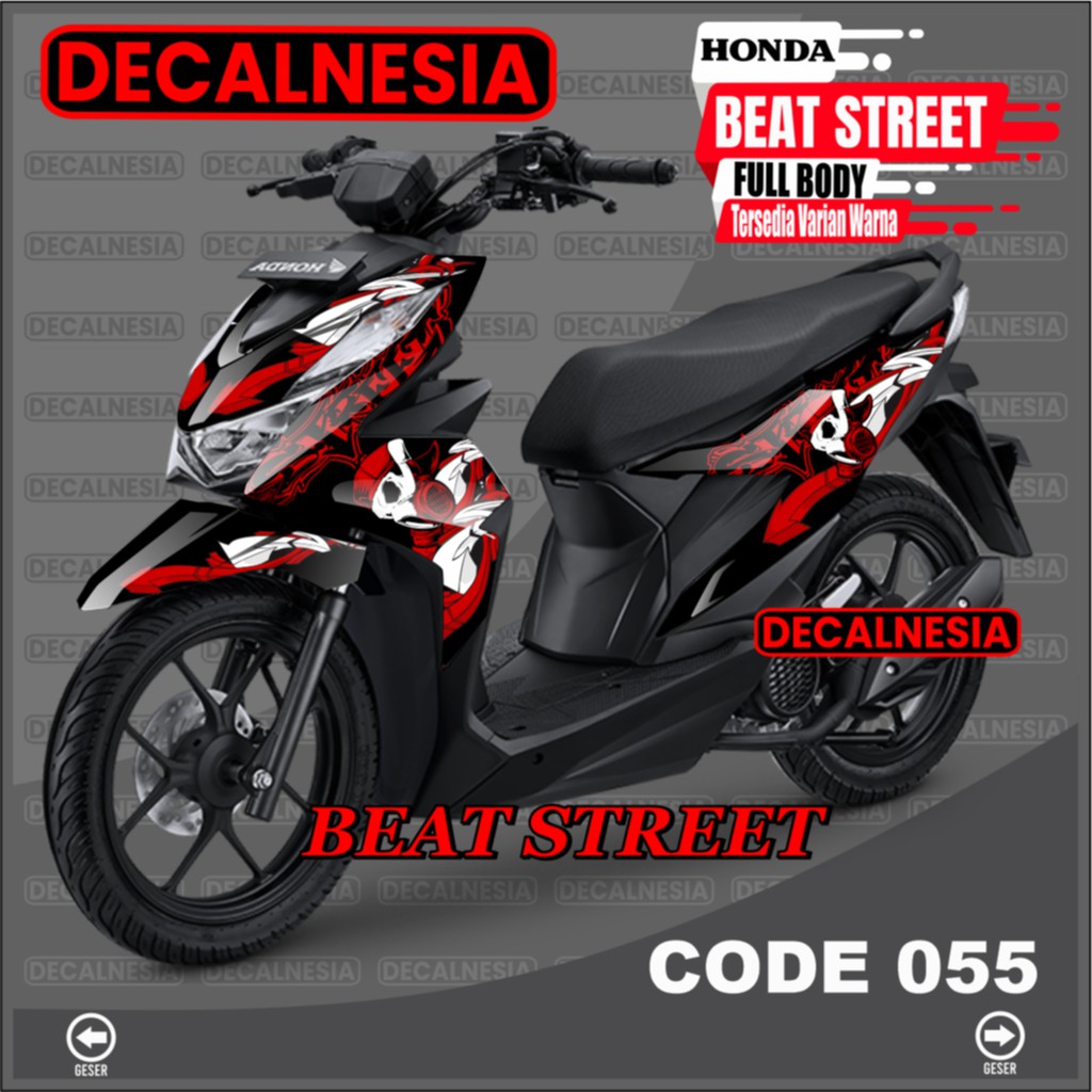 Stiker Beat Street New 2020 2021 2022 2023 Full Body Decal Variasi Motor Sticker Modif Aksesoris C55