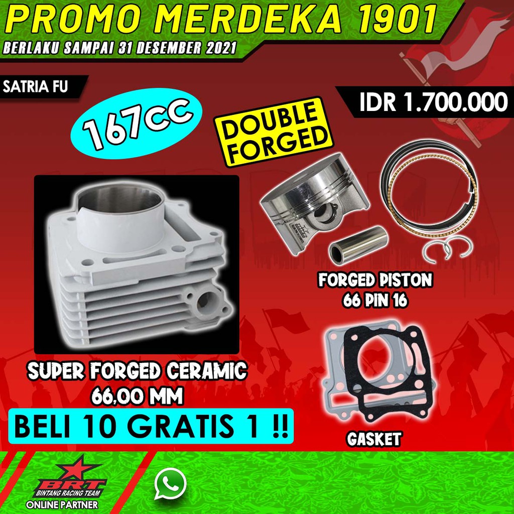 BLOK CERAMIC BRT SATRIA FU KARBURATOR PISTON 66MM BRT