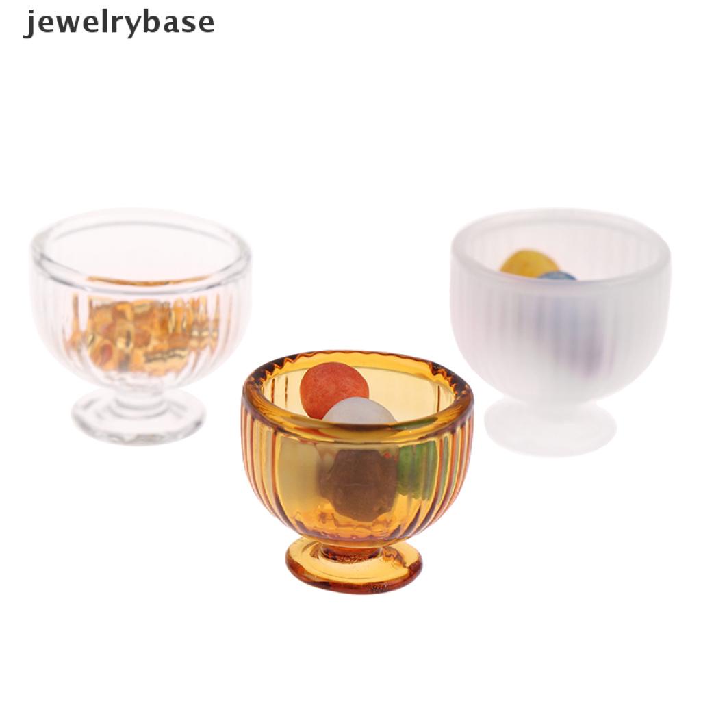 Base Mainan Miniatur Toples Permen / Jelly / Dessert Skala 1: 12 Untuk Aksesoris Rumah Boneka