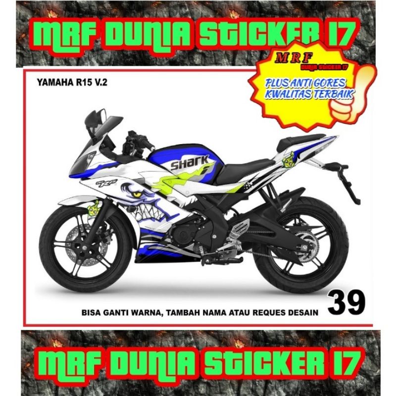 Decal Stiker Motor Yamaha R15 V2 Full Body Modifikasi 39