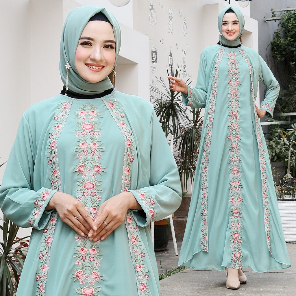 HOPYLOVY - Gamis Premium Bordir Ceruty Babydoll Princess