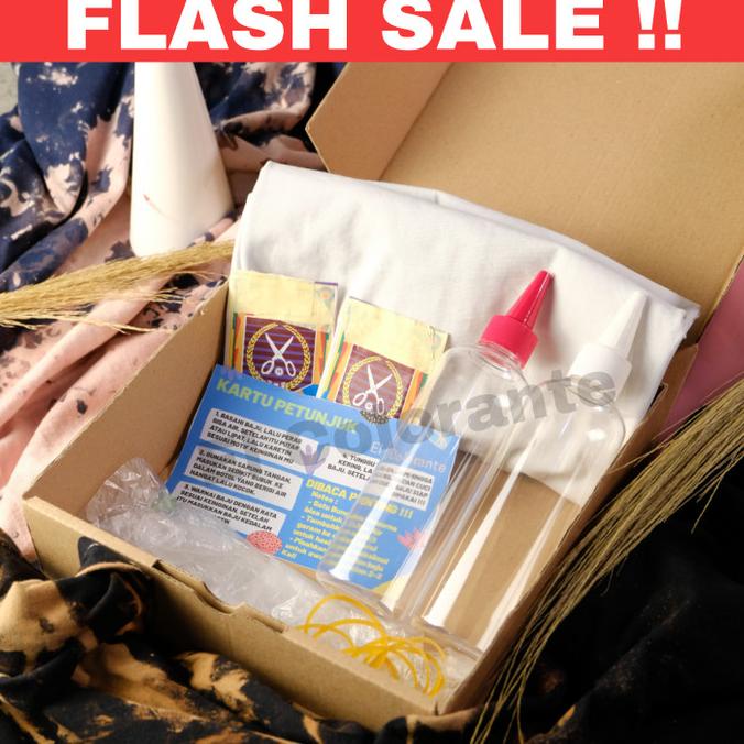 Tie Dye Kit Paket + Kaos Lengan pendek Komplit Tie Dye T Shirt DIY